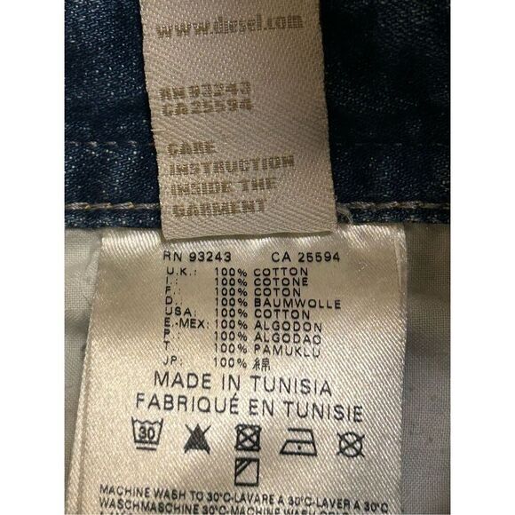 Diesel Thavar 27x32  008QL slim skinny Jean distressed medium wash (4860) - Picture 9 of 9